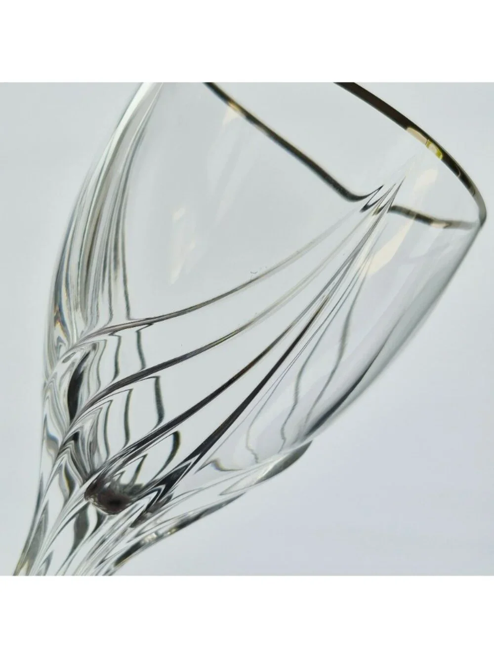 Lenox Debut Platinum Crystal Goblet Set of 2, Swirl Design, Elegant Drinkware